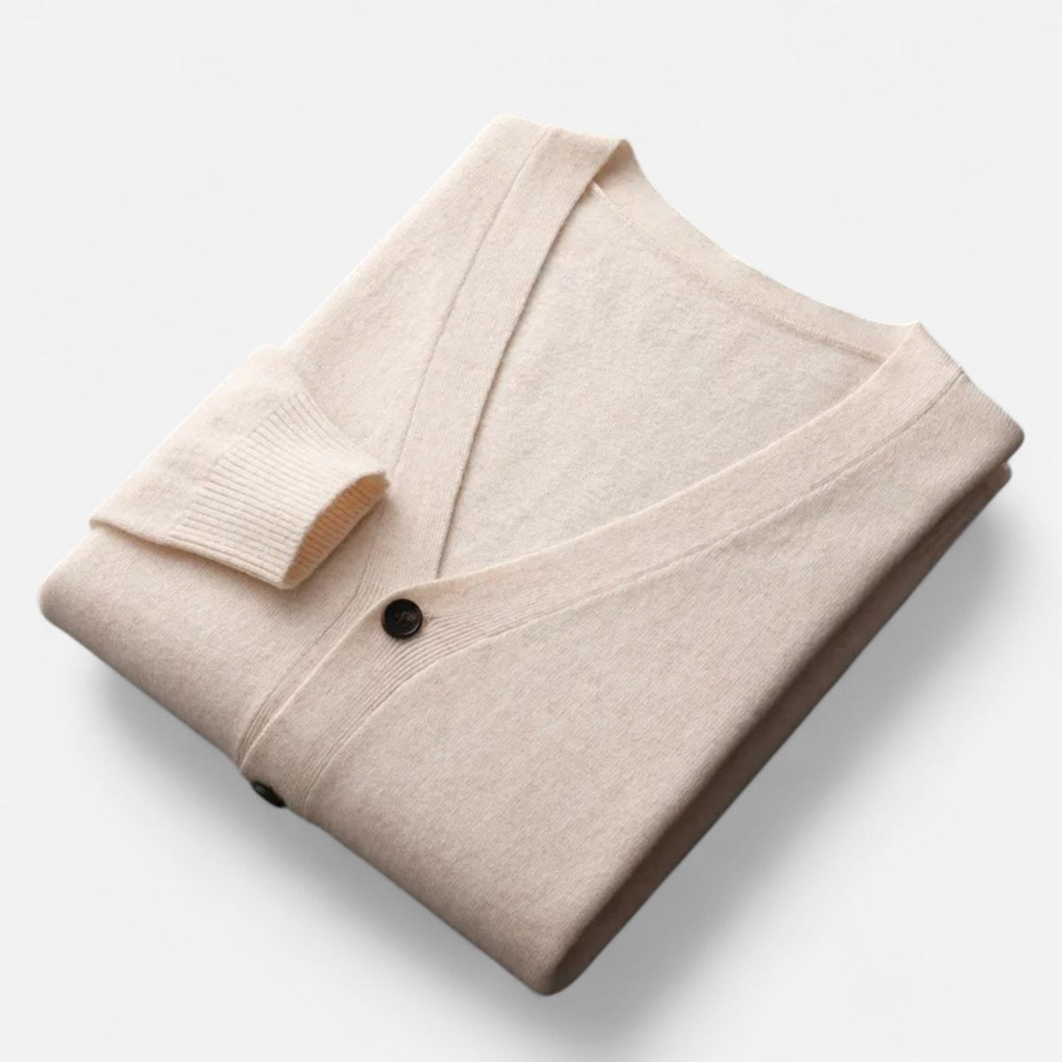 Men's Wool-Blend V-Neckline Knit Cardigan – Caramel