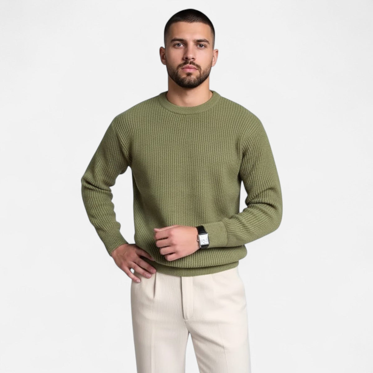 Men's Heavyweight Loose Knit Pullover – view 2