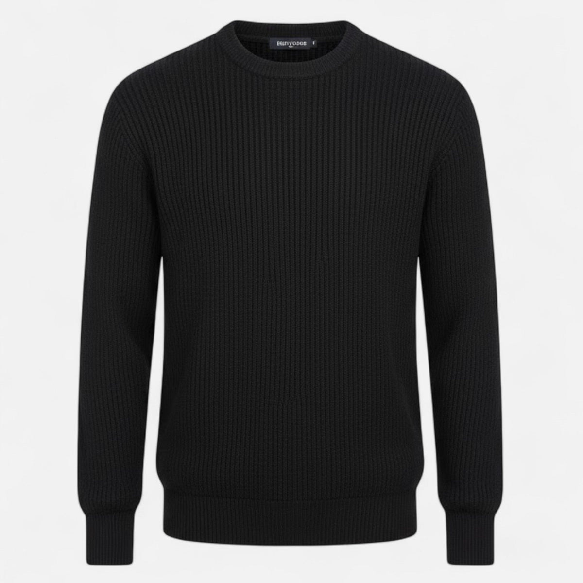 Men's Heavyweight Loose Knit Pullover – Black