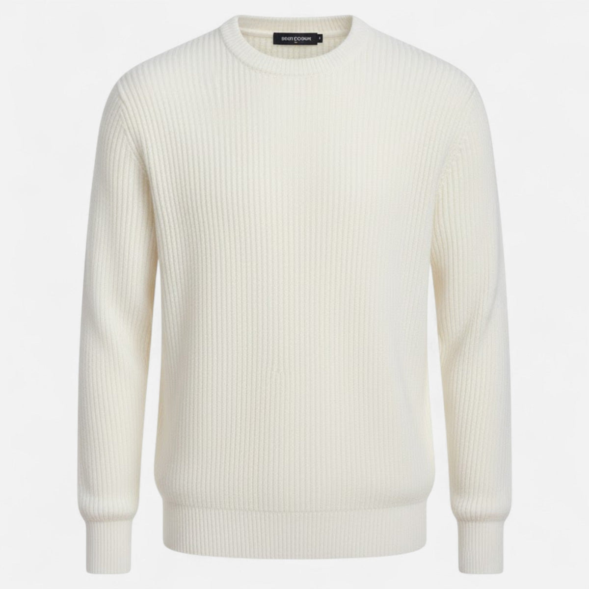 Men's Heavyweight Loose Knit Pullover – White