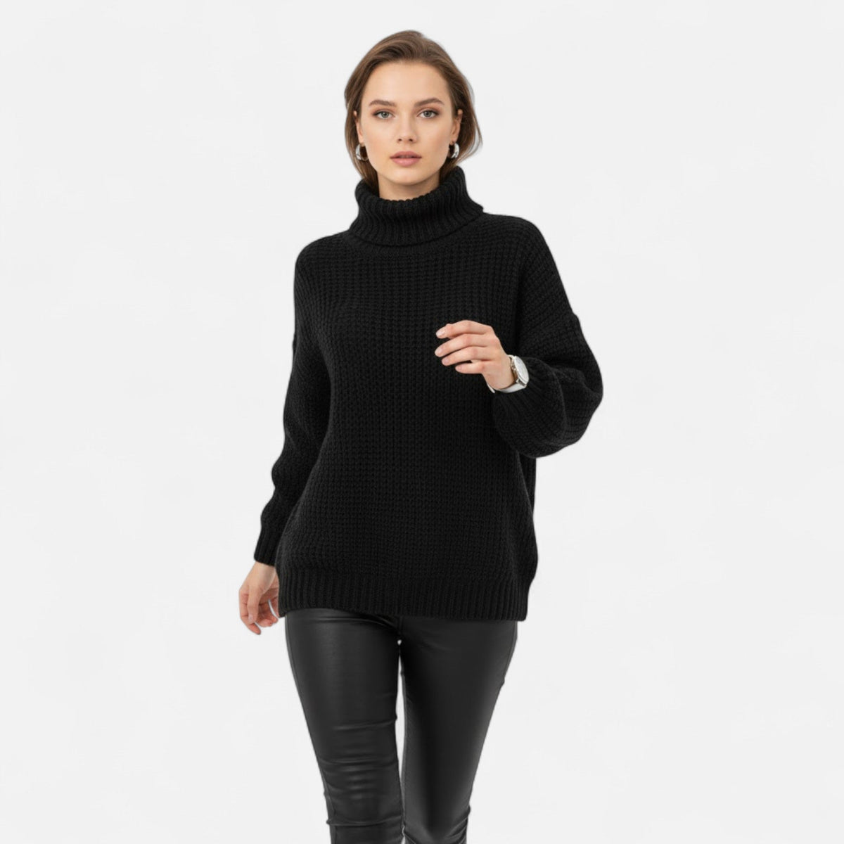 Women's Wool-Blend Roll-Neck Pullover – view 2