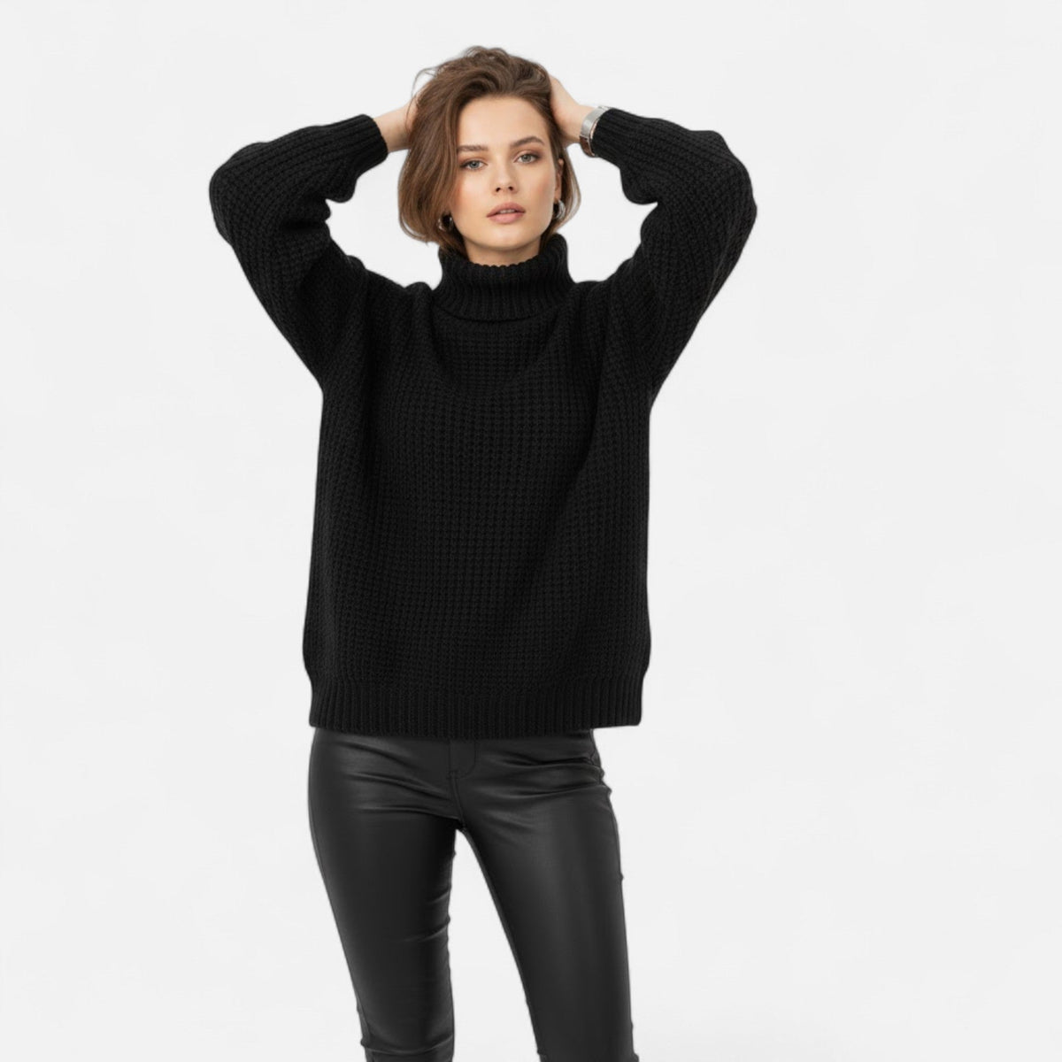 Women's Wool-Blend Roll-Neck Pullover – view 4