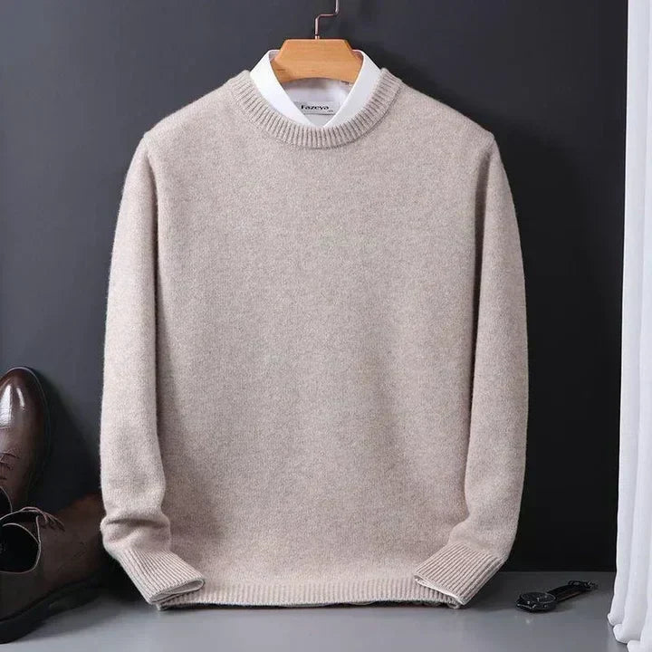 Men's Plush Knit Crewneck Pullover – Khaki