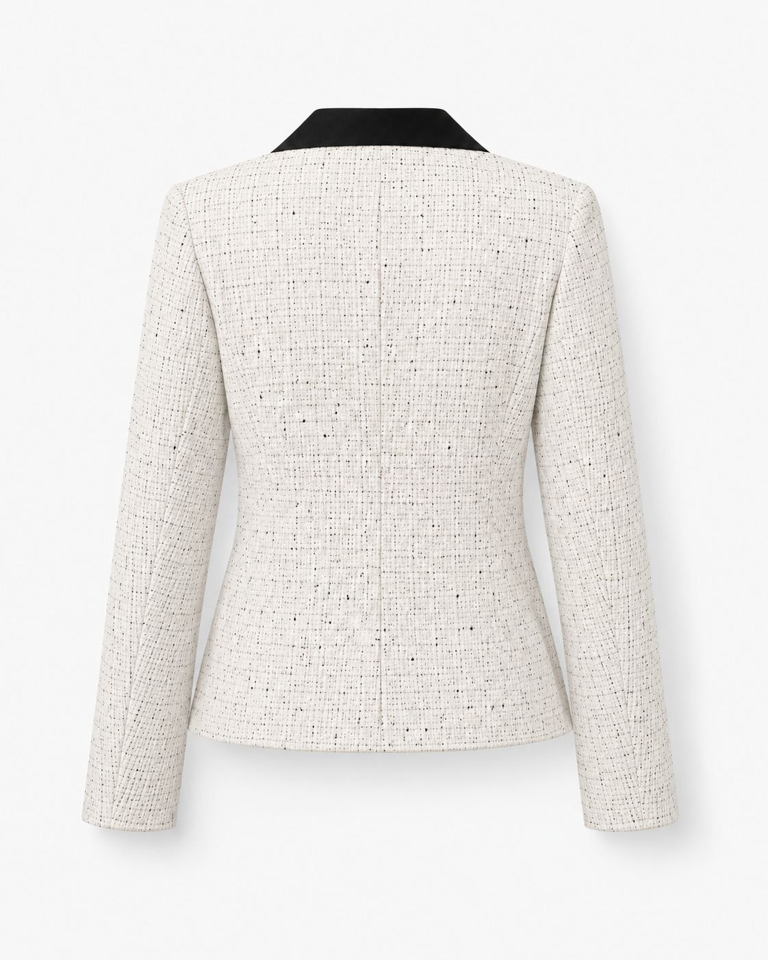 Women's Contrast-Collar Tweed-Style Jacket – view 2