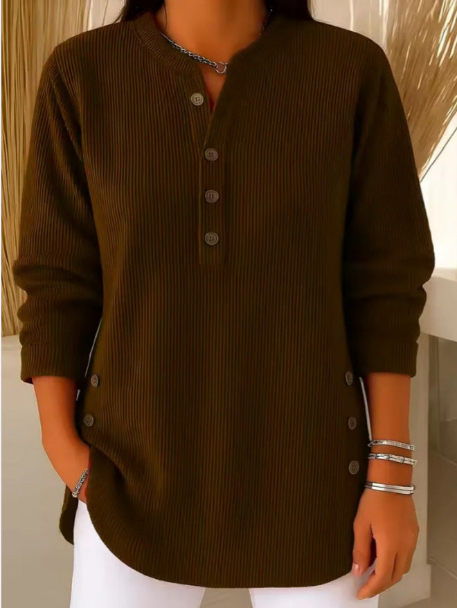 Women's Rib-Knit Henley Top – view 6