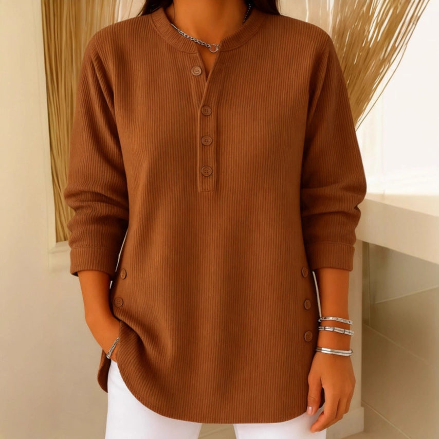 Women's Rib-Knit Henley Top – view 7