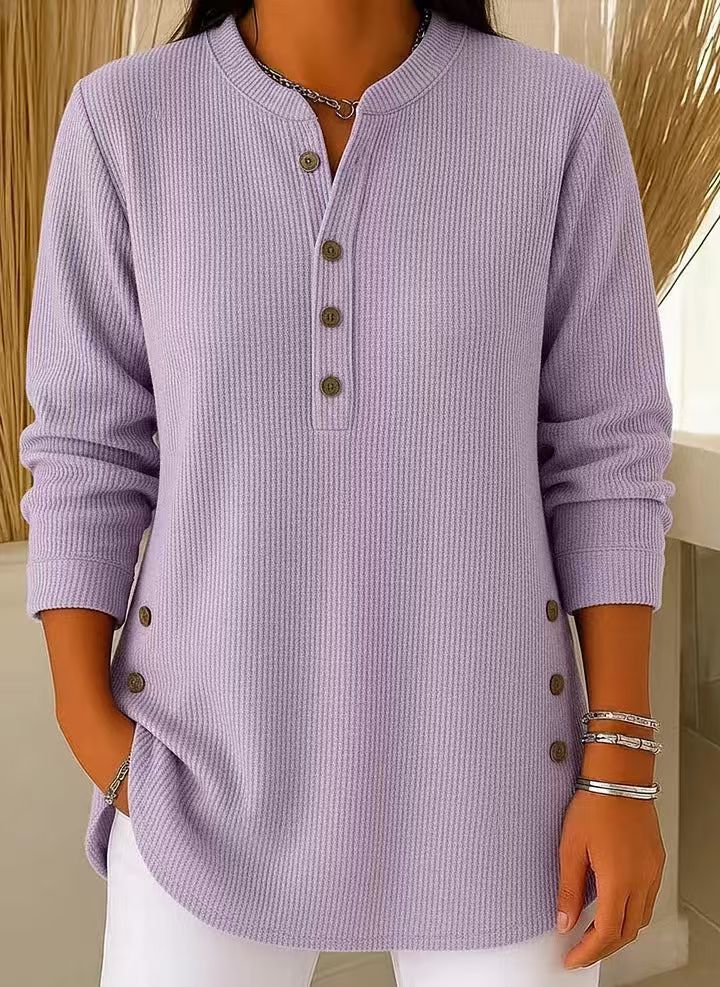 Women's Rib-Knit Henley Top – view 8