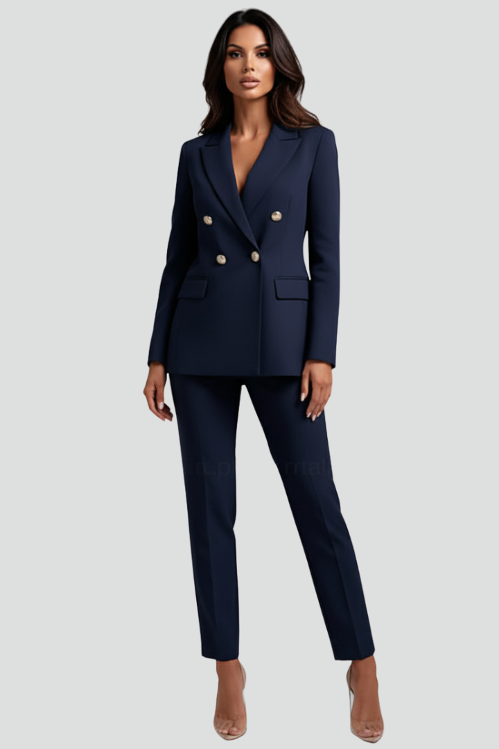 Women's Double-Breast Blazer Trouser Set – view 11