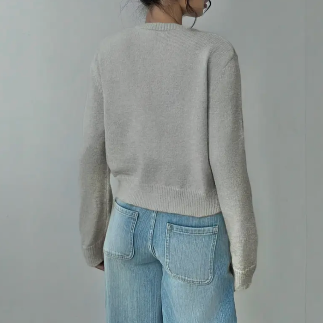 Women's Crop-Length Button-Front Knit Cardigan – view 8