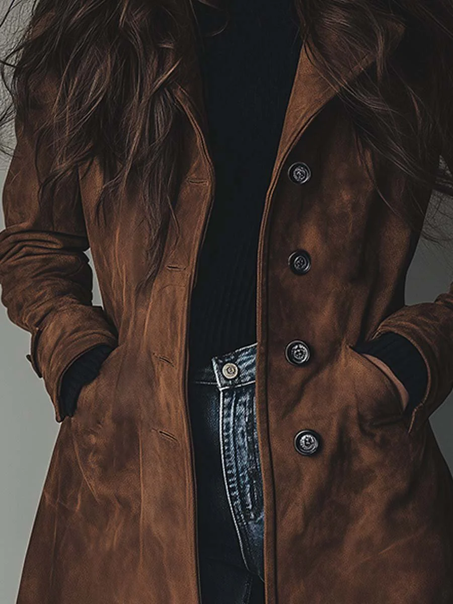 Women's Longline Double-Breast Trench Coat – view 5
