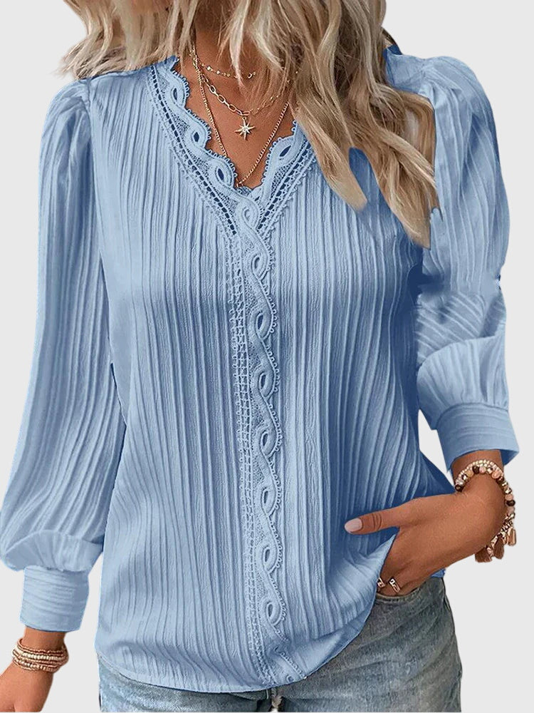 Women's Elegant Knit Sweater – Blue