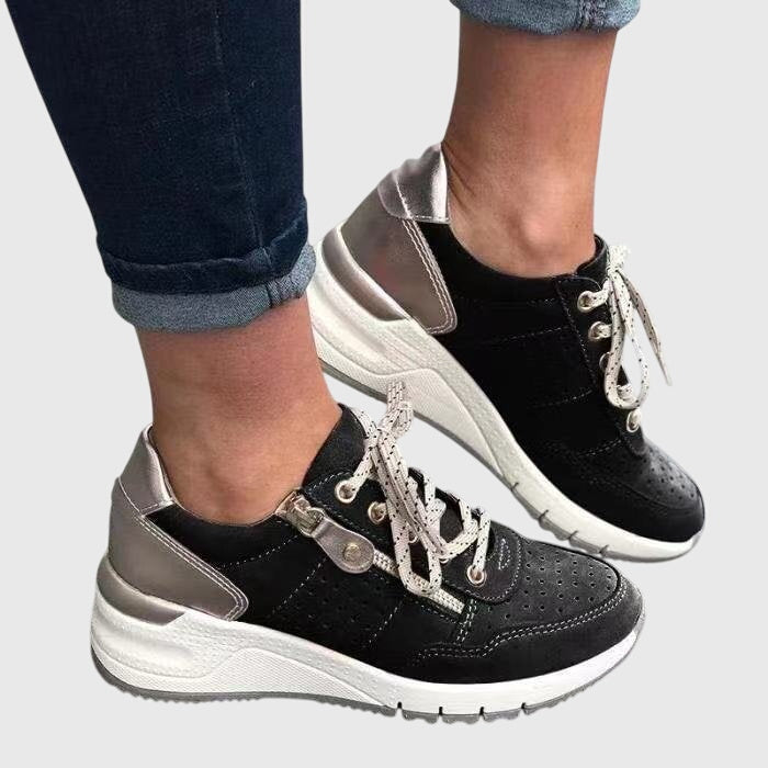 Women's Support Cushioned Sneakers – Black