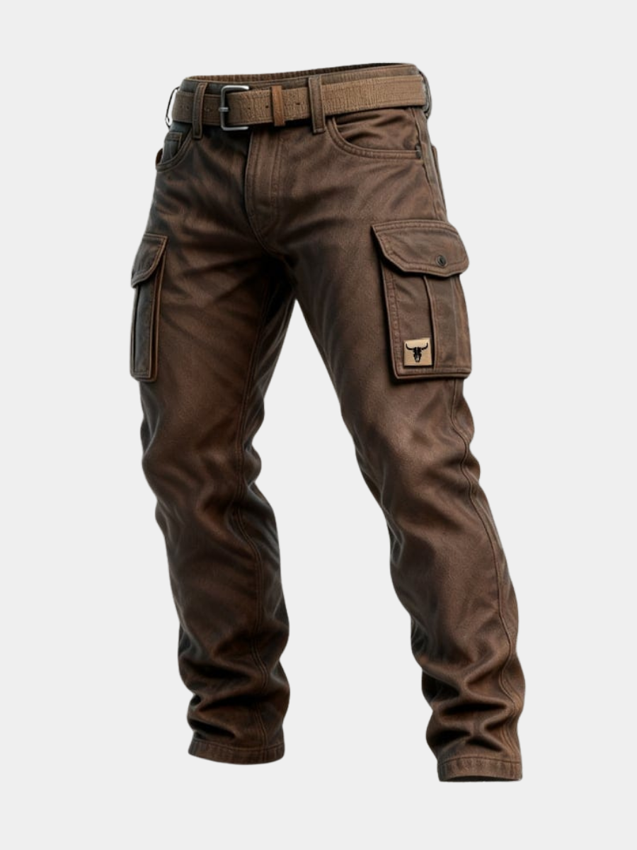 Men's Narrow-Cut Fit Slim-Tapered Utility Cargo Trousers – view 2