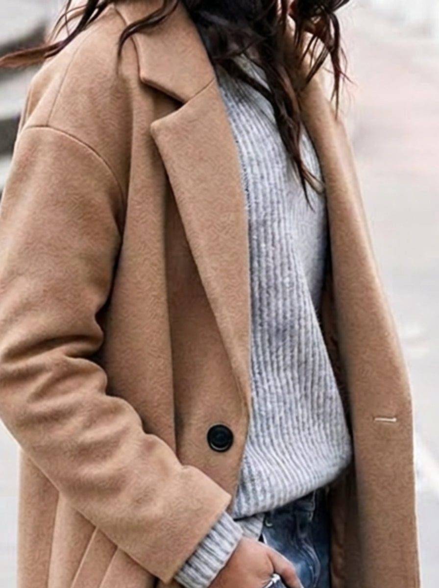 Women's Loose-Fit Lapel Button-Up Coat – view 2