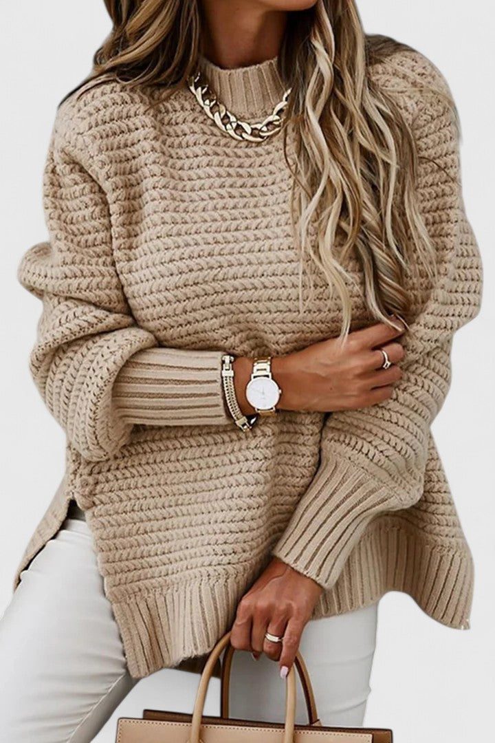 Women's Rib-Knit Sweater Set – Apricot