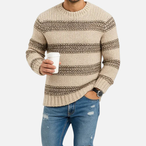 Men's Crewneck Mid-Weight Cold-Weather Knit Pullover – view 1