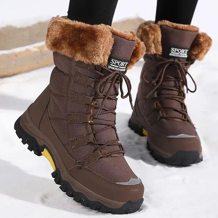 Women's Plush-Fur Lined Cold-Weather Boots – Brown