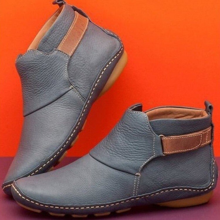 Women's Leather Booties with Adjustable Strap – view 4