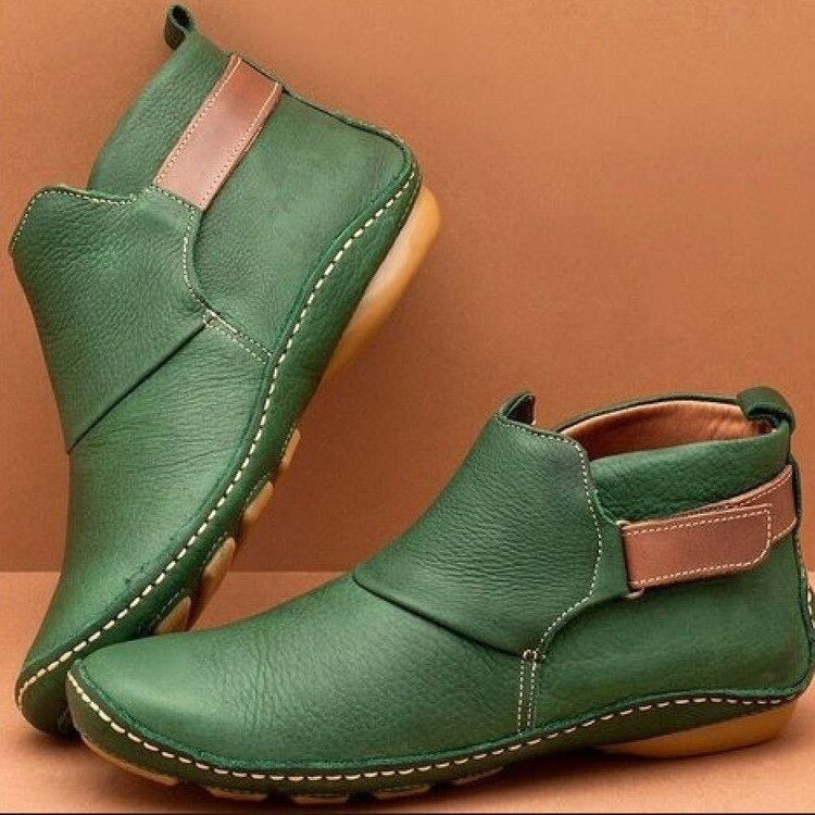 Women's Leather Booties with Adjustable Strap – view 5