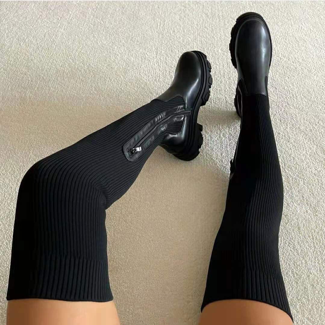 Women's Premium Leather Boots for Evening Wear – Black