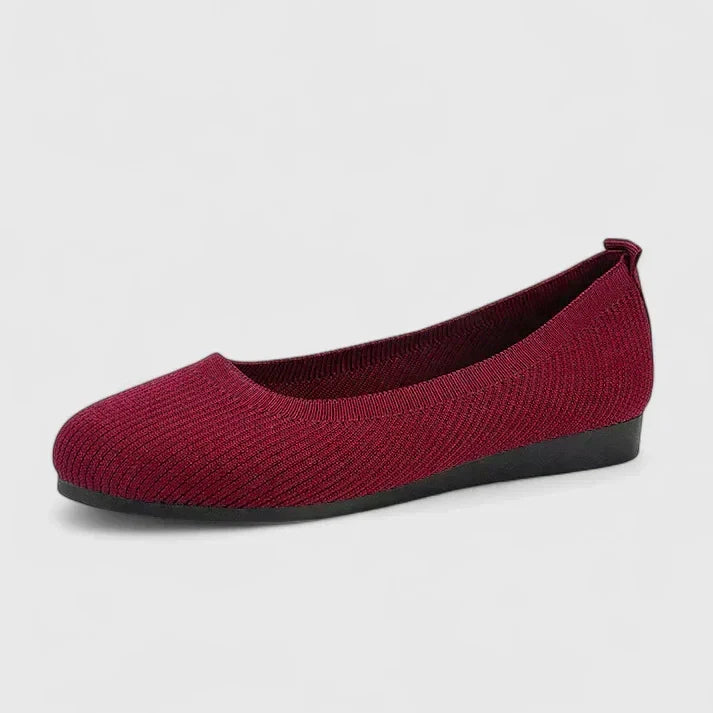 Women's Support Pull-On Shoes – Burgundy