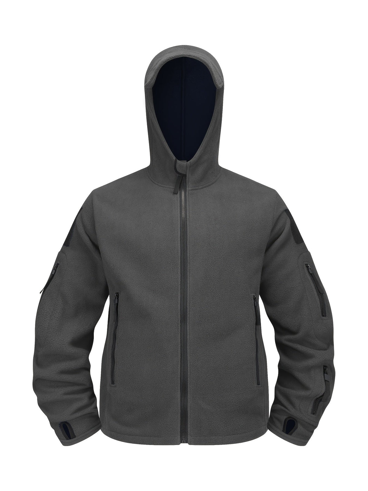 Men's Rugged Hood-Detail Full-Zip Jacket with Zip Pockets – view 2
