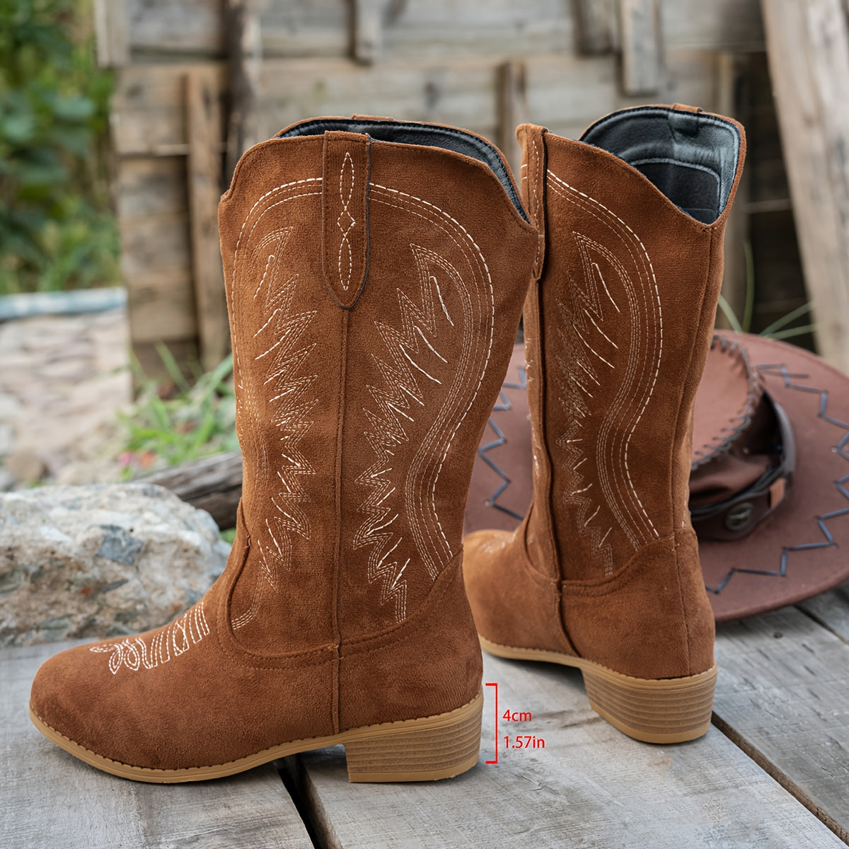 Women's Light Wide Calf Western Cowboy Boots – view 4