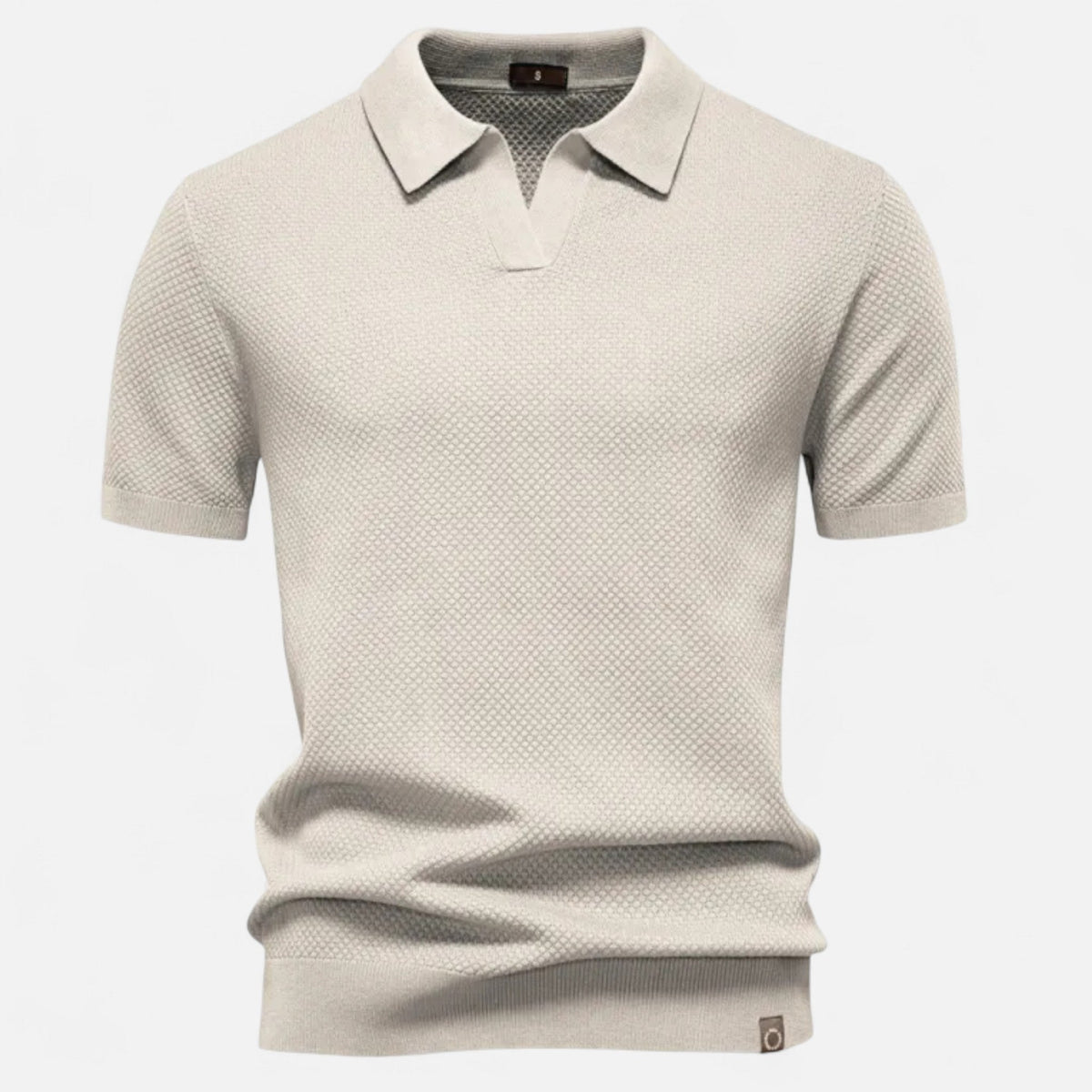 Men's Wool Pineapple Polo Shirt for Evening Wear – Khaki