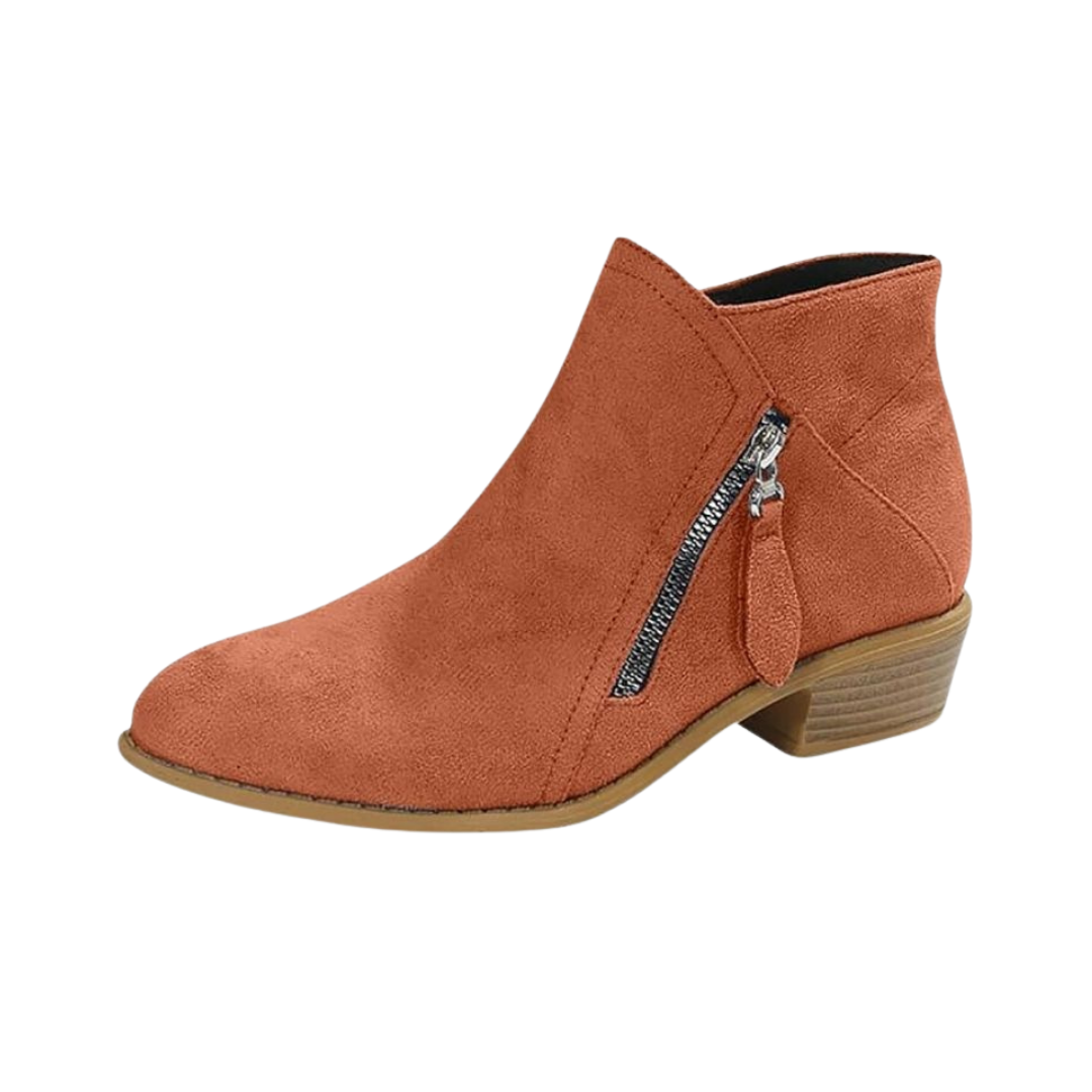 Women's Suede-Finish Look Booties with Tassel Zip – view 3