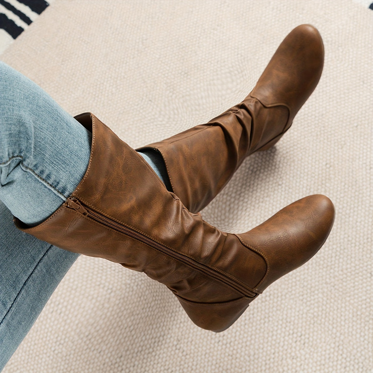 Women's Slouchy Knee-High Flat-Sole Boots – view 1