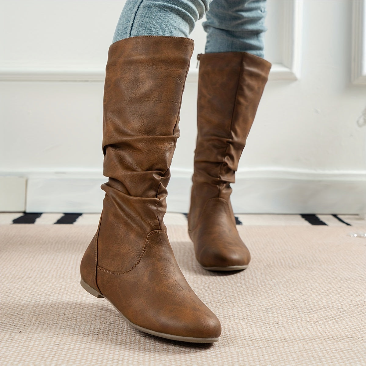 Women's Slouchy Knee-High Flat-Sole Boots – view 3