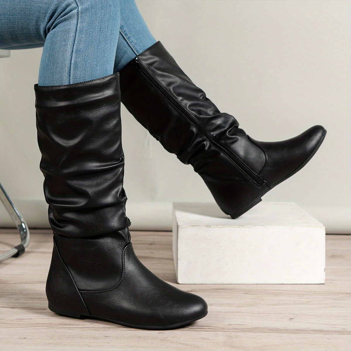 Women's Slouchy Knee-High Flat-Sole Boots – view 4