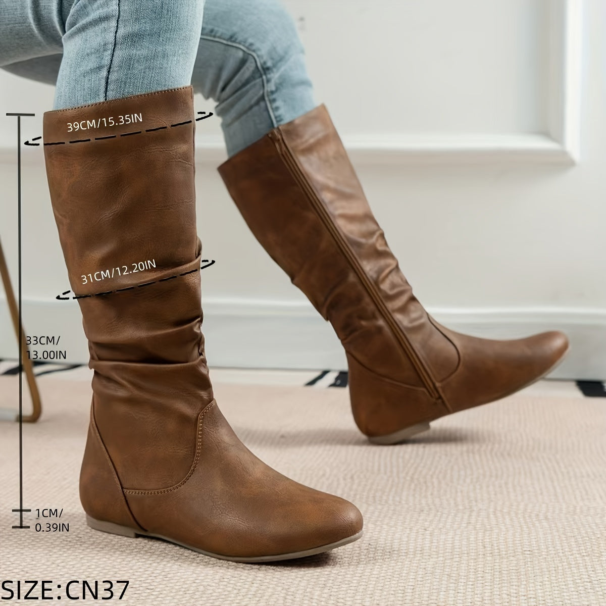 Women's Slouchy Knee-High Flat-Sole Boots – view 5