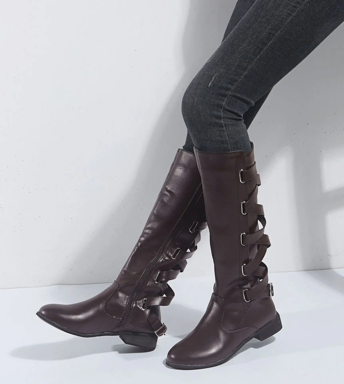 Women's Buckle-Detail Knee High Riding Boots – view 5