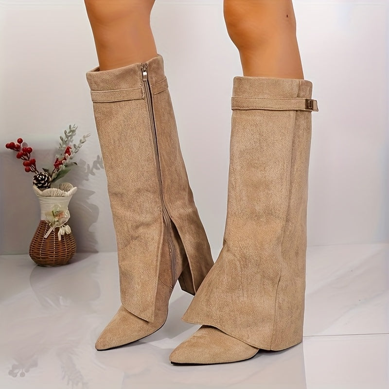 Women's Suede-Look Knee High Boots for Walking – view 2