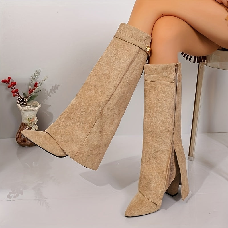 Women's Suede-Look Knee High Boots for Walking – view 3