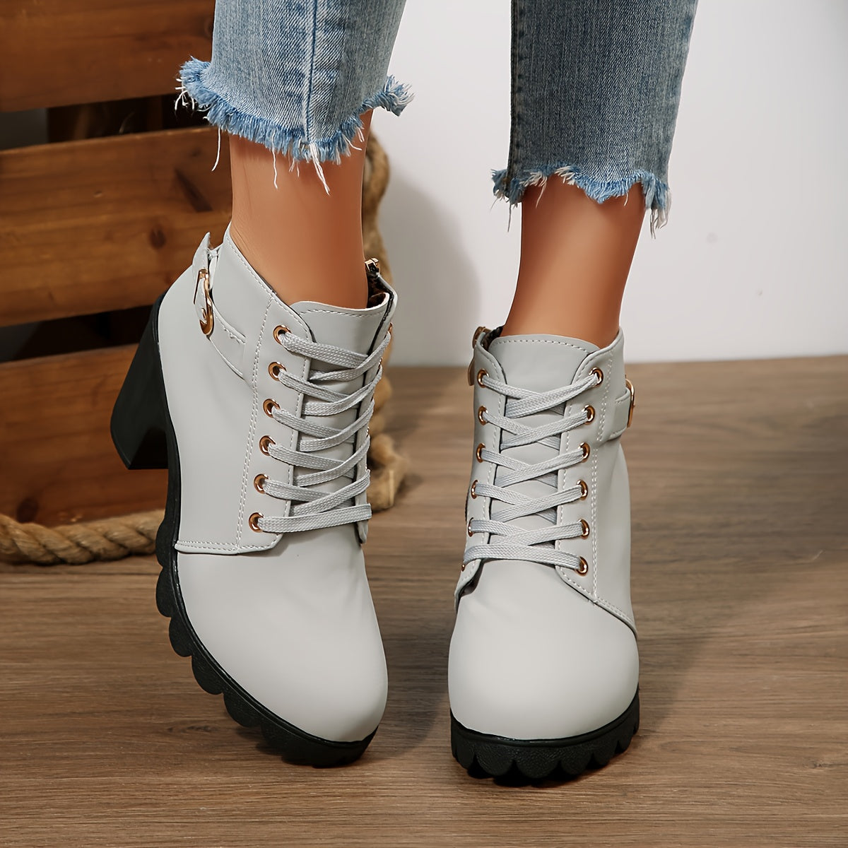 Women's Tie-Front Block-Heel Booties – view 5