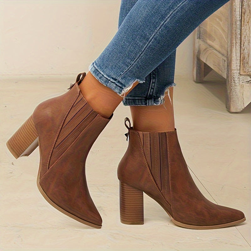 Women's Square Heel Pointed-Toe Booties – view 4