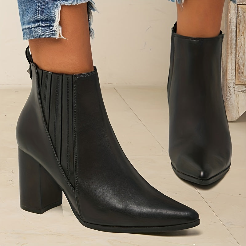 Women's Square Heel Pointed-Toe Booties – view 5