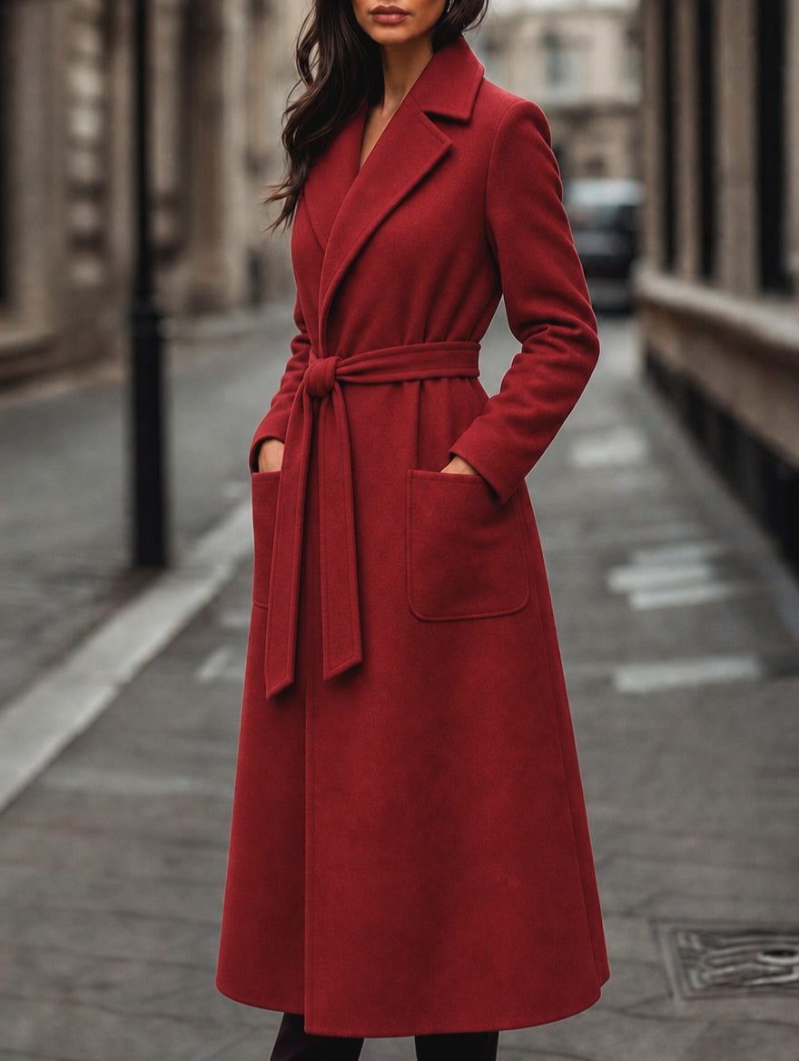 Women's Belt-Detail Wool Trench Coat – view 2