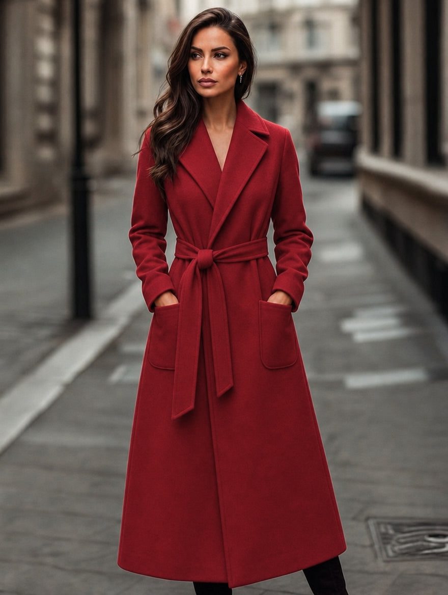 Women's Belt-Detail Wool Trench Coat – view 3