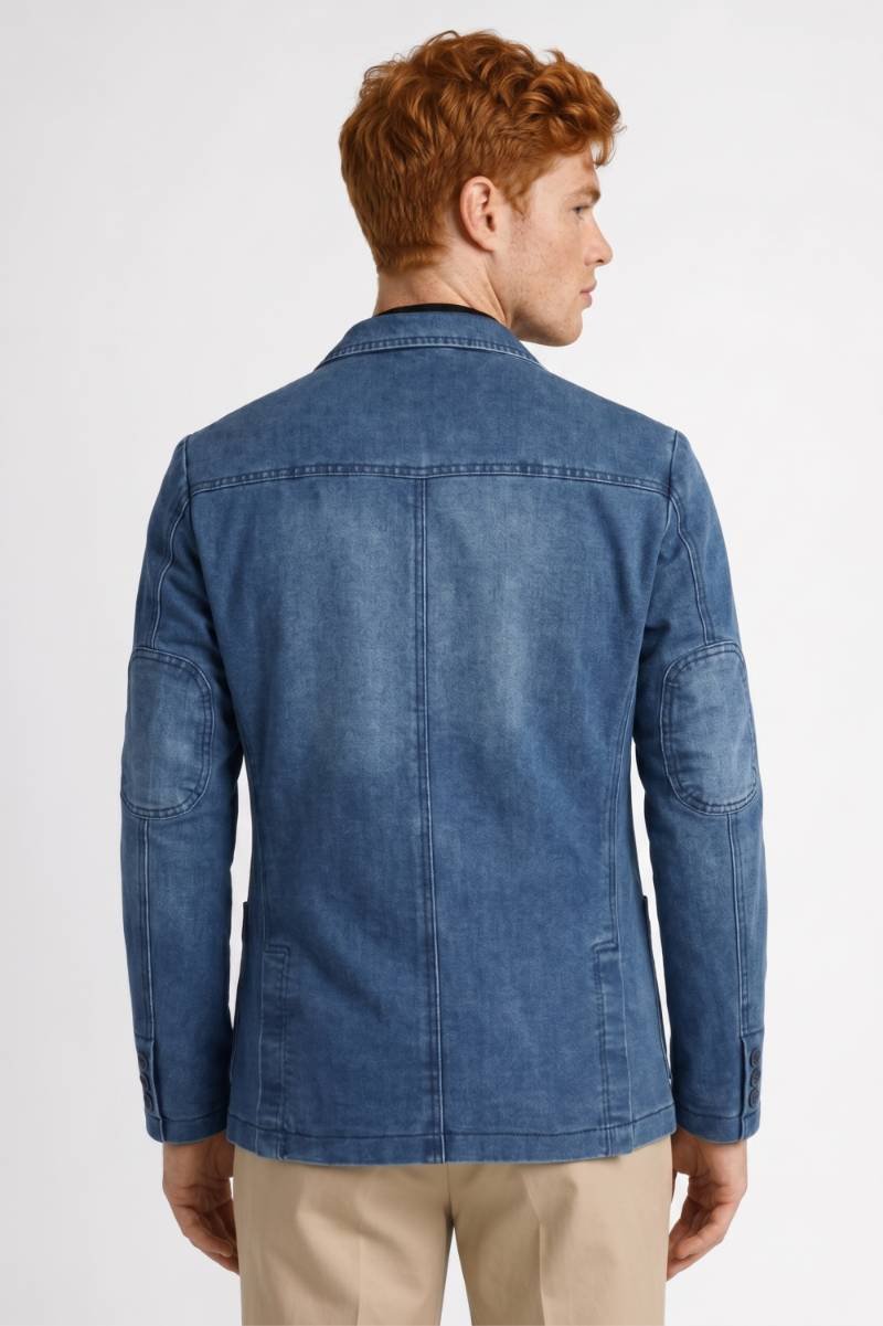 Men's Patch Pocketed Button-Front Fitted Blazer – view 4