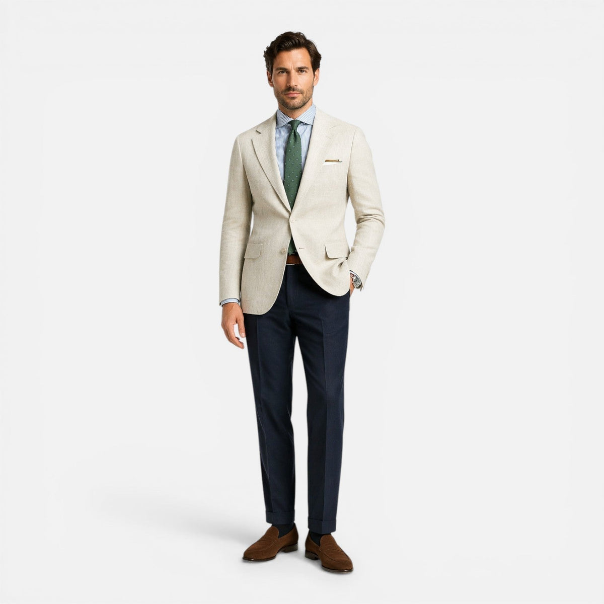 Men's Slim-Cut Fit Linen Warm-Weather Blazer – view 3