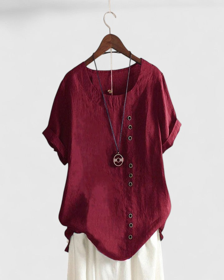 Women's Comfortable Short-Sleeve Blouse for Weekends – view 6