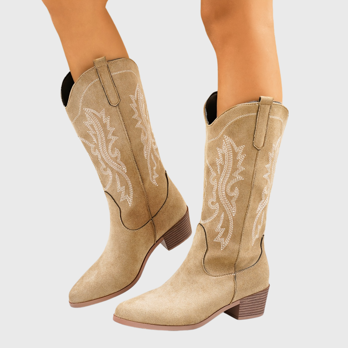 Women's Sepia Wide Calf Western Cowboy Boots for Weekends – Sepia