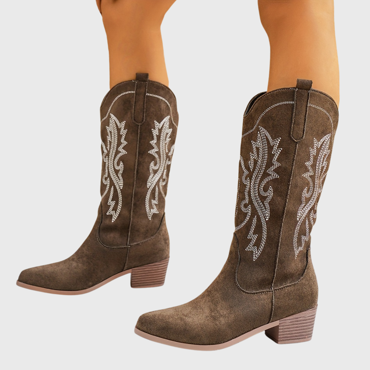 Women's Sepia Wide Calf Western Cowboy Boots for Weekends – view 2