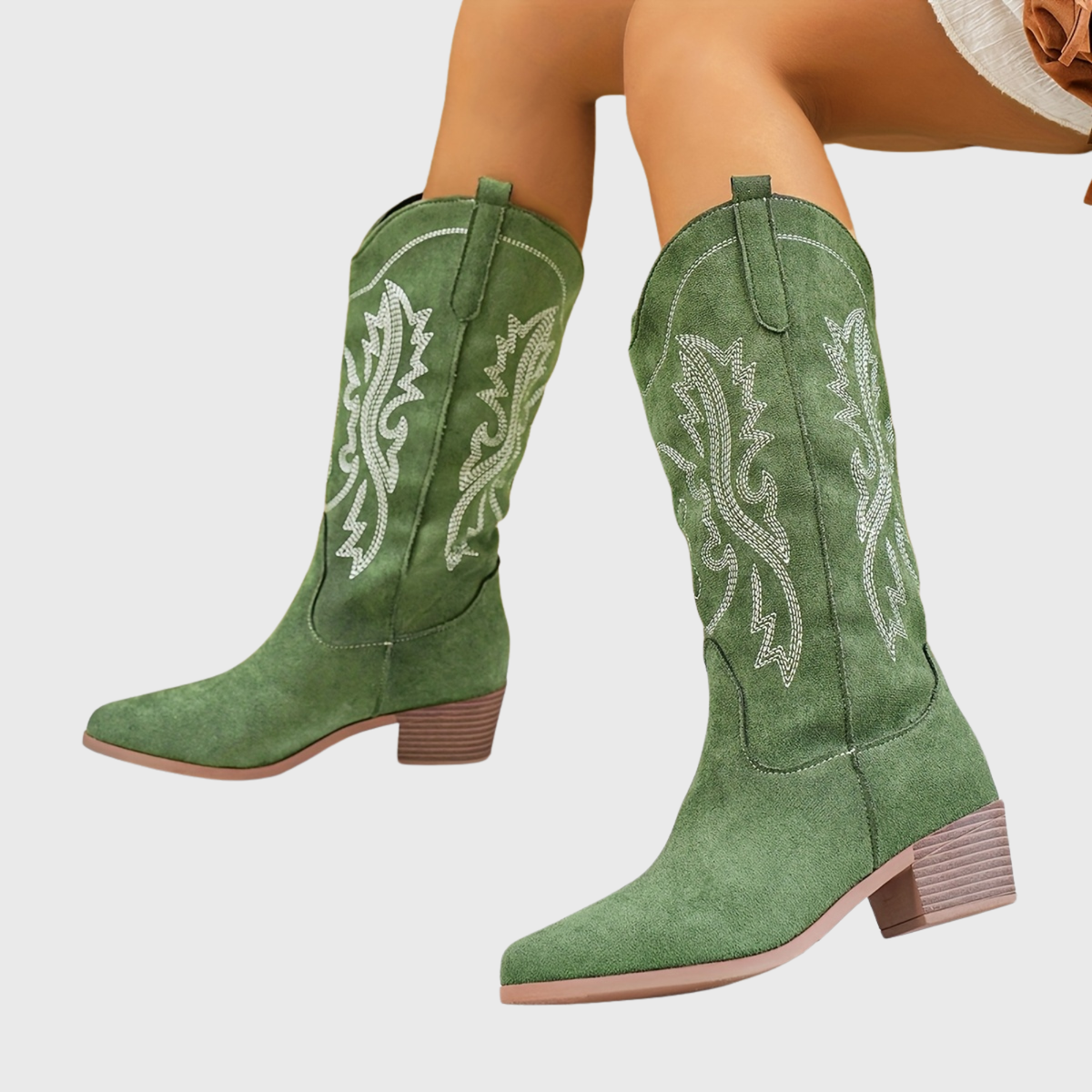 Women's Sepia Wide Calf Western Cowboy Boots for Weekends – view 4