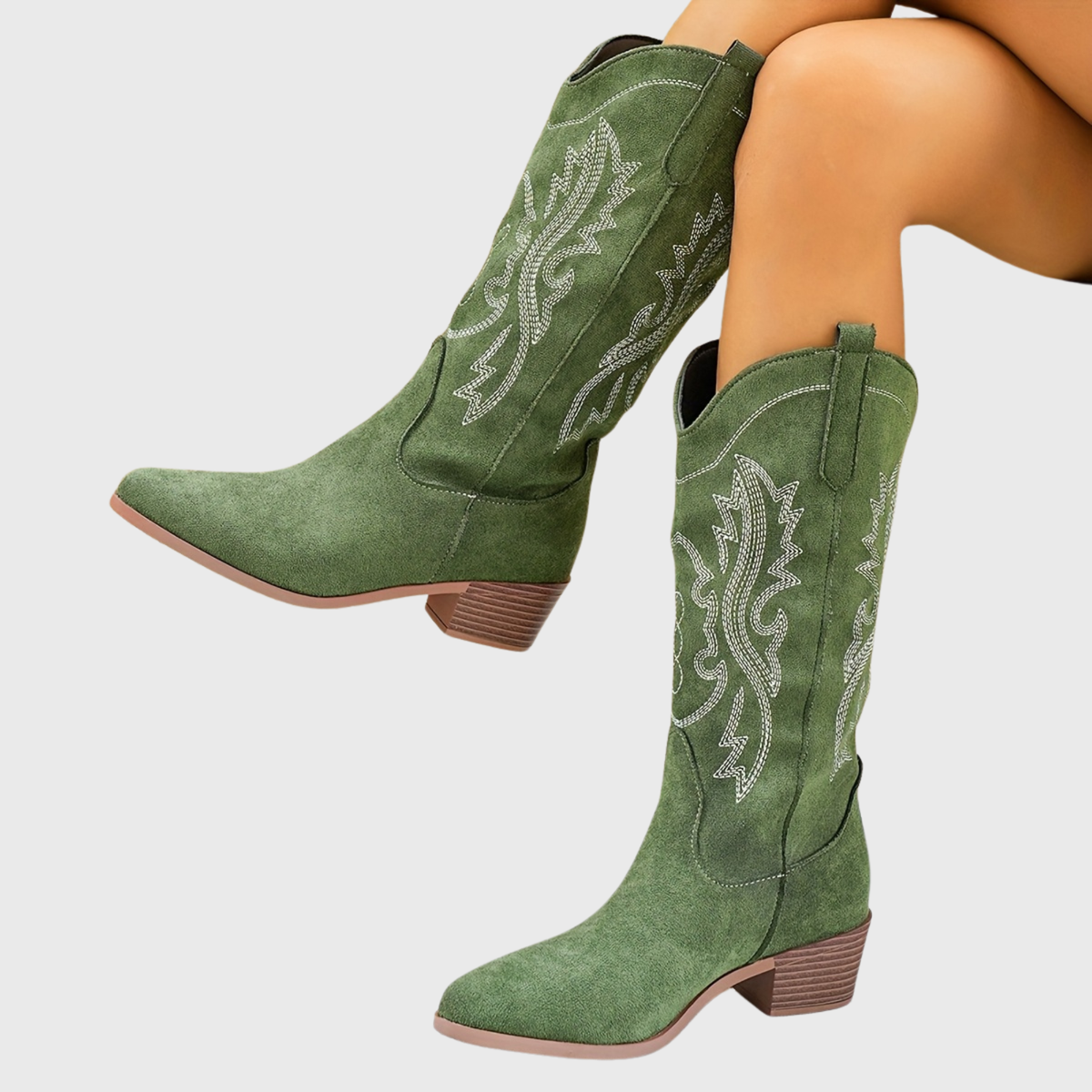Women's Sepia Wide Calf Western Cowboy Boots for Weekends – view 5