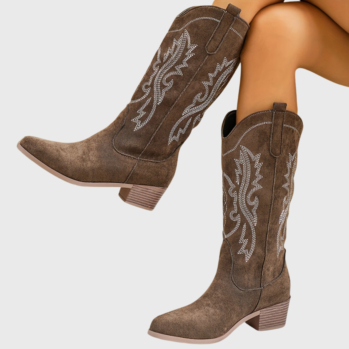 Women's Sepia Wide Calf Western Cowboy Boots for Weekends – view 6