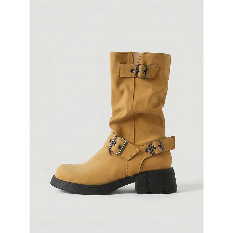 Women's Block-Heel Moto Boots – view 5